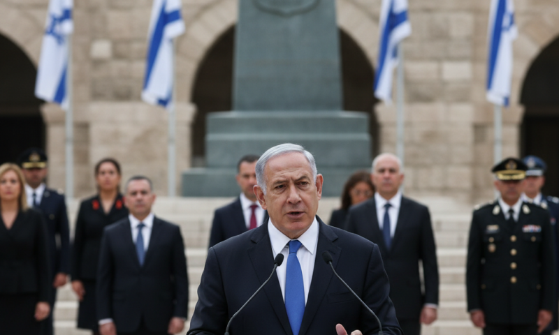 נתניהו בטקס הזיכרון: הכאב על החללים לעולם לא חולף