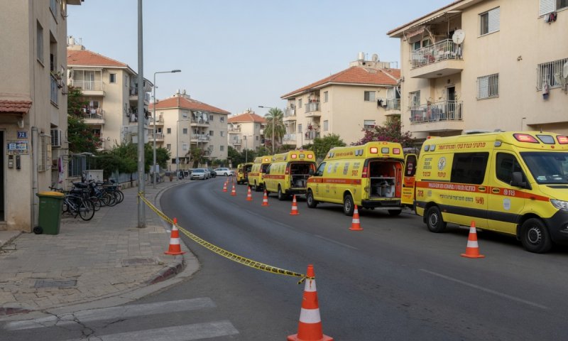 פועל כבן 25 נפצע אנוש באתר בנייה בקריית עקרון