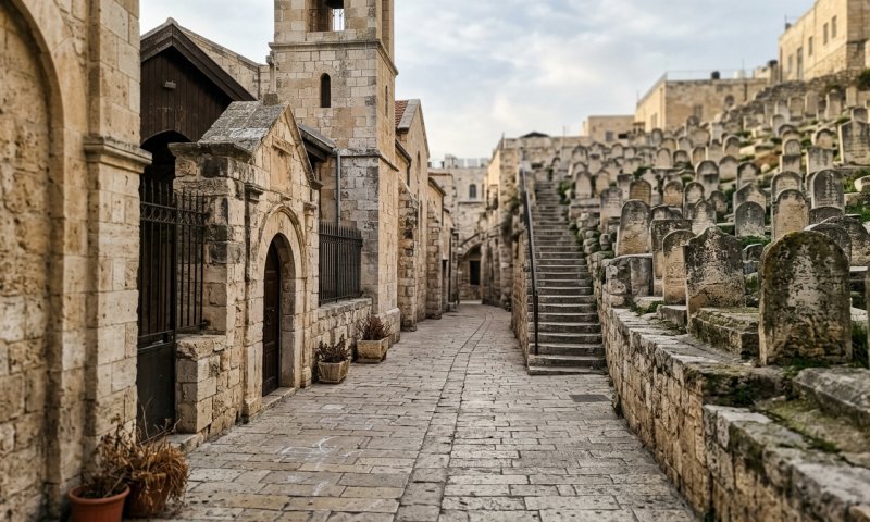 המשטרה עיכבה 7 חשודים בהשחתת קברים ויריקות על מנזר בעיר העתיקה