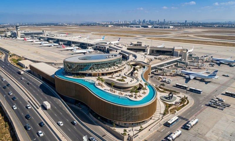 רשת בראון תקים מלון יוקרה בנתב"ג עם בריכה מול המסלול