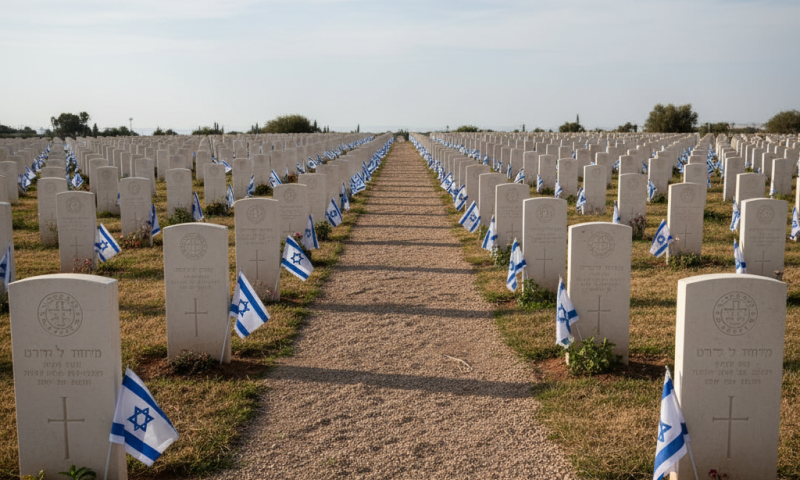 בית העלמין בהרצליה סמוך לקברו של גל איזנקוט הי״ד