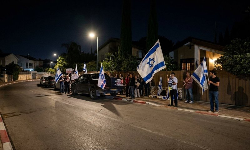 מפגינים צעקו "בוגד" מול ביתו של הרמטכ"ל זמיר