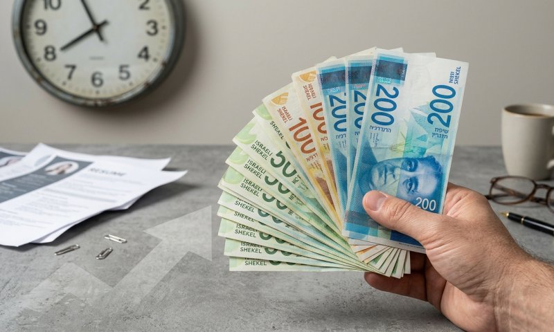 השכר הממוצע במשק ירד ב-1,500 שקל בחודש אחד עקב חזרת עובדים