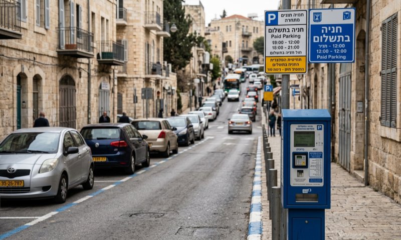 החנייה בירושלים מתייקרת: התעריף למבקרים יזנק ל-22 שקלים לשעה