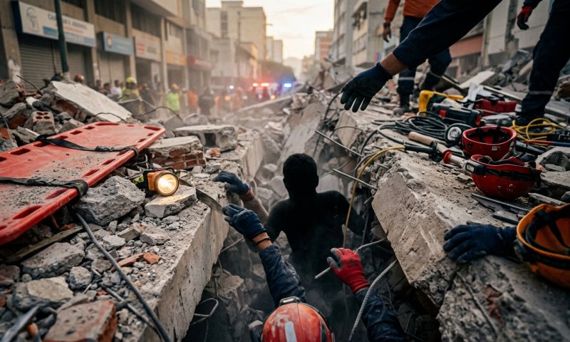 ונצואלה: צעירה חולצה מתוך הריסות