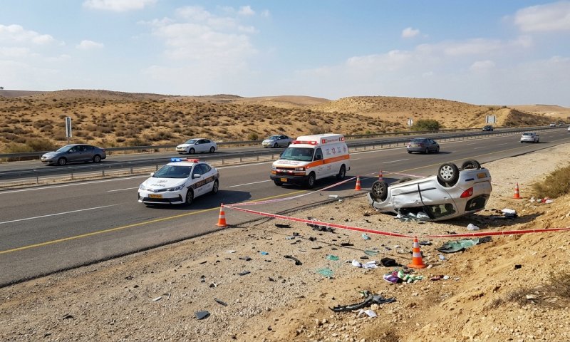 ילד נפצע קשה מפגיעת רכב בבאר שבע, 4 פצועים בתאונה בכביש 2