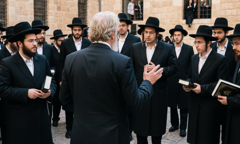 נשיא ארגנטינה חבייאר מיליי ביקר בישיבת חברון בירושלים