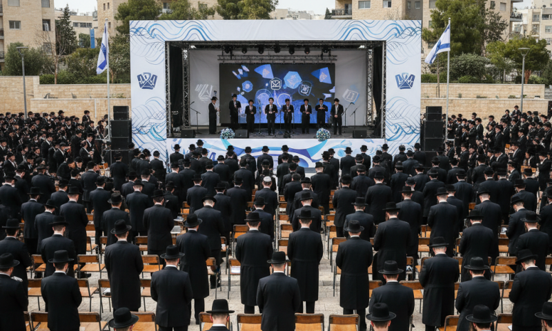 טקס זיכרון לציבור החרדי בבית שמש בשם "מי שברך אבותינו הוא יברך את חיילי צבא ההגנה לישראל"