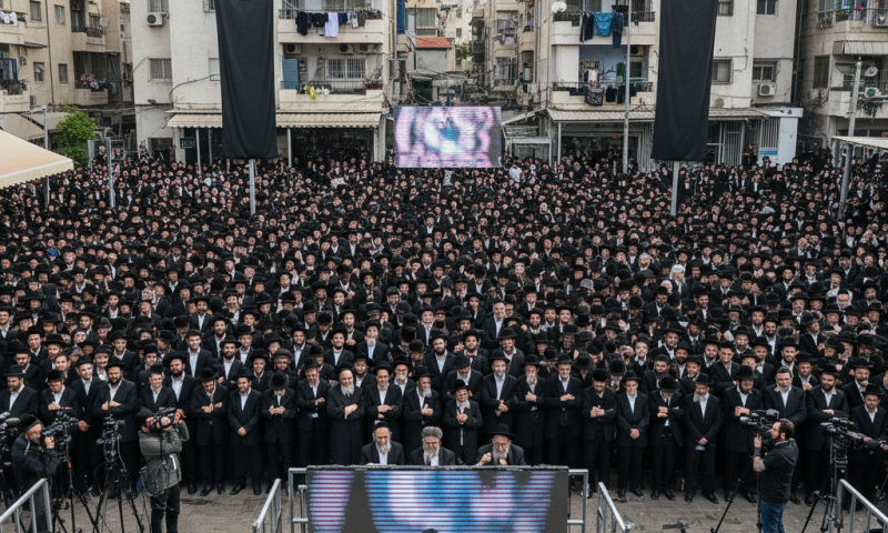 בני ברק מתייחדת: מעמד הזיכרון המרכזי לששת מיליון הנפטרים משודר בשידור חי