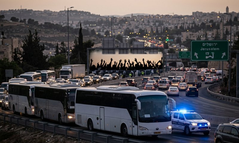 מחאת השבת: חרדים חוסמים אוטובוסים בכניסה לירושלים