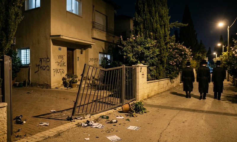 אישום נגד ארבעה מתפרעים שהשחיתו את בית השופט סולברג