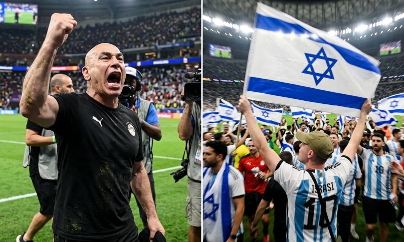 מאמן מצרים התנפל על אוהד שהניף דגל ישראל אחרי ההדחה