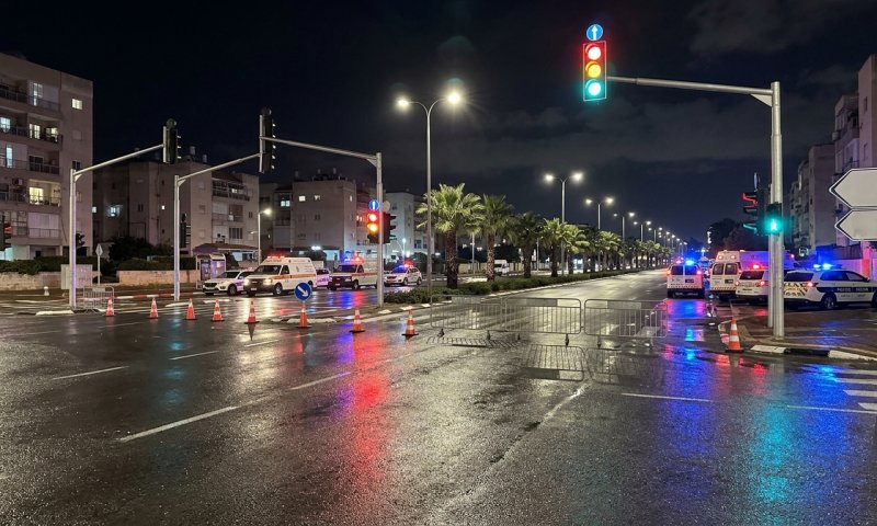 הולך רגל כבן 40 נהרג הלילה מפגיעת רכב בצומת בחדרה