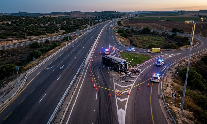 תאונת משאיות בכביש 6: נהג בן 40 חולץ מקבינה מעוכה במצב קשה