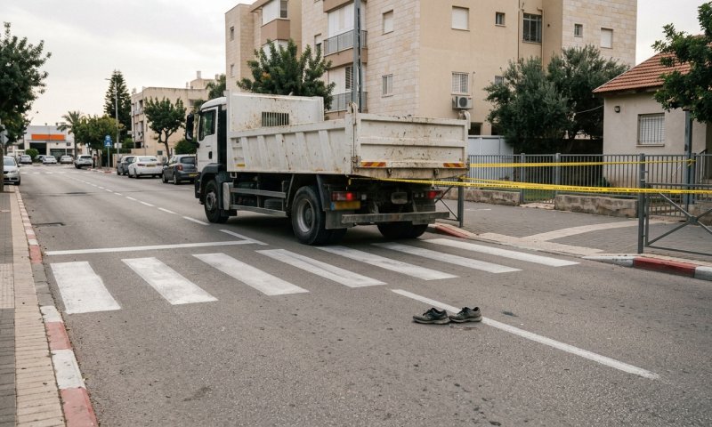 הולך רגל נפצע בינוני לאחר שנפגע ממשאית בבאר יעקב