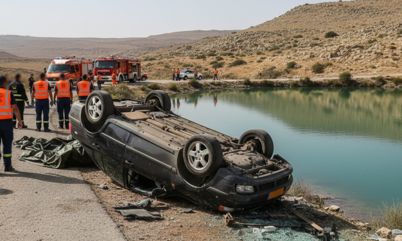 שני בני אדם נהרגו בהתהפכות רכב ברמת הגולן