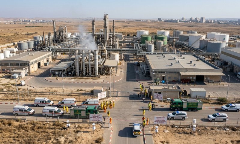 דליפת חומר במפעל מכתשים בבאר שבע: "לא זוהו ערכים חריגים"