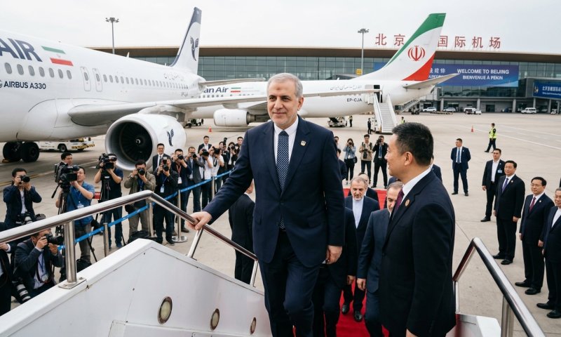 שר החוץ האיראני נוחת בבייג'ינג - ימים לפני טראמפ