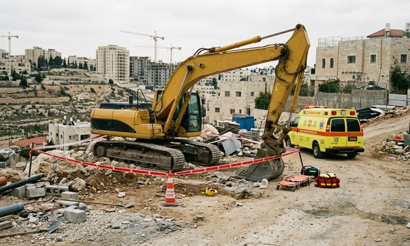 פועל בן 25 נהרג מפגיעת כלי הנדסי באתר בנייה בירושלים