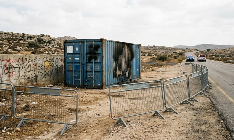 תקרית ביהודה: ישראלים חדרו לכפר, הציתו מחסן וריססו גרפיטי