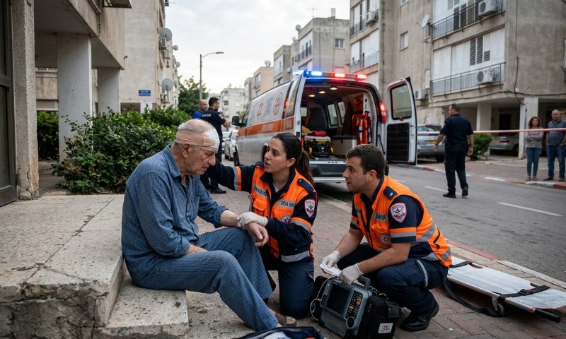 קשיש כבן 80 הותקף על ידי שכניו בבת ים ופונה לבית חולים