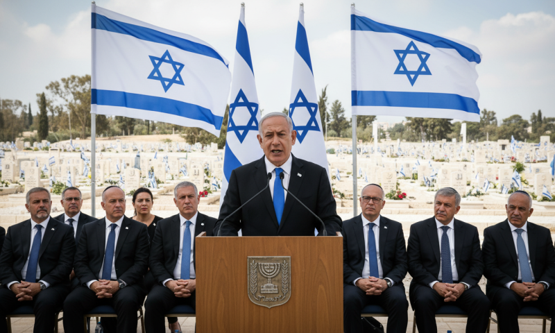נתניהו בטקס הזיכרון: שברנו את מכונת ההשמדה של איראן
