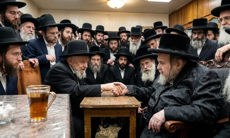 ביקור היסטורי בירושלים: ראש הישיבה הגר"מ הירש נפגש עם האדמו"ר מבעלזא