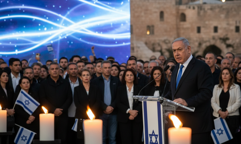נתניהו בפתיחת יום הזיכרון: "היום יש לנו כוח להשיב מלחמה על אויבינו"
