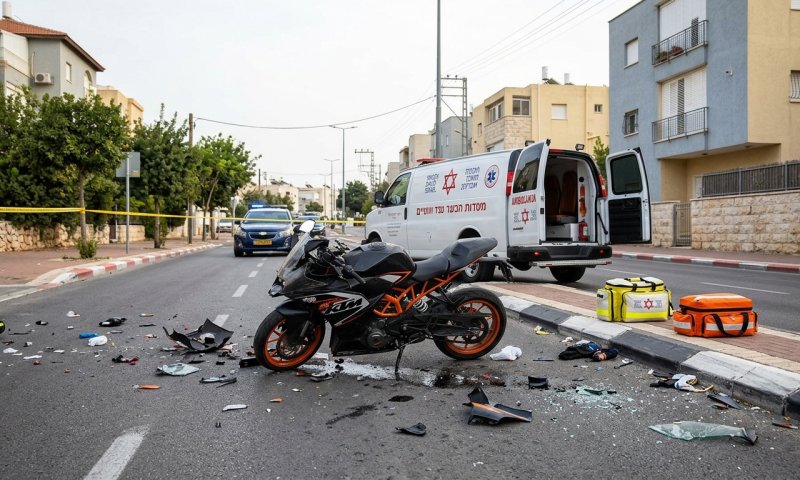 רוכב אופנוע נפצע אנוש בתאונה ביקנעם - פונה תוך כדי החייאה