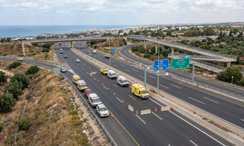 הולך רגל כבן 30 נפצע קשה מפגיעת רכב בכביש 2 סמוך לחוף השרון