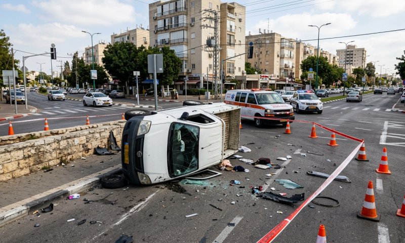 טרקטורון התהפך בפתח תקווה: גבר ואישה נפצעו בינוני וקל