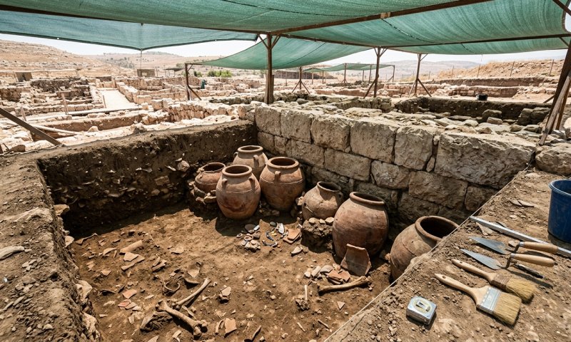 קנקנים בני אלפי שנים נחשפו סמוך לאתר המשכן בשילה הקדומה