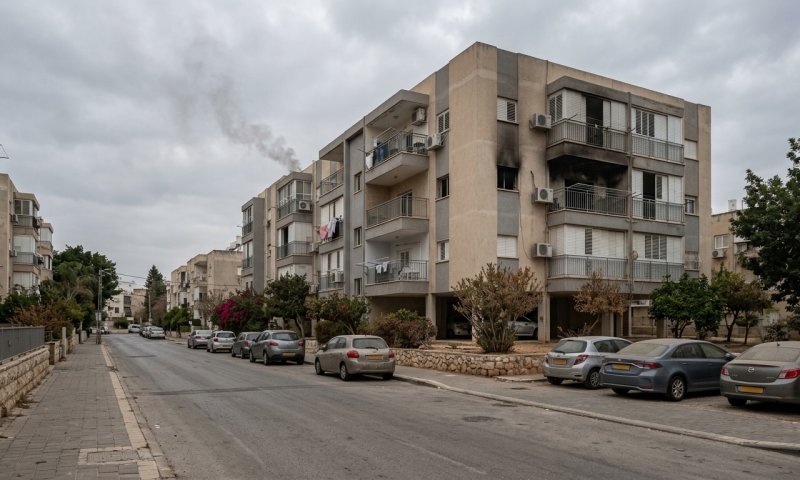 שריפה בקריית עקרון: בן 50 חולץ מביתו הבוער במצב אנוש