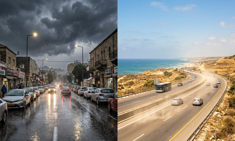 מזג אוויר סוער בצפון בערב החג, מחר תחמם הדרגתי