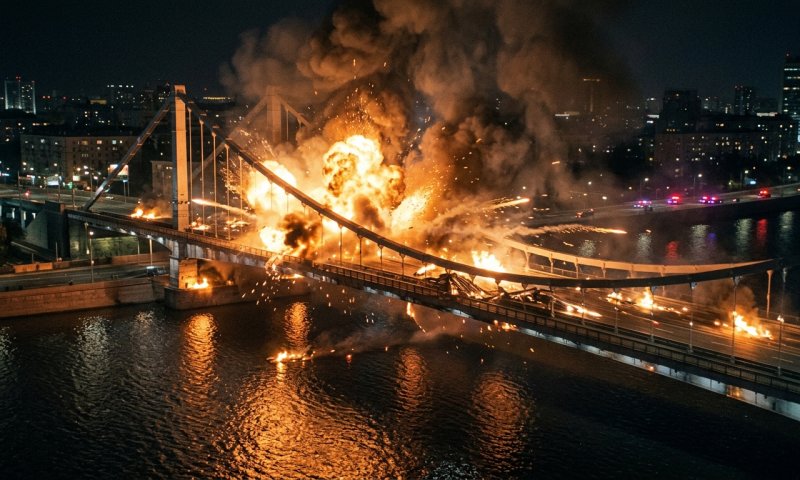 רוסיה חוצה קו אדום: שלושה גשרים מעל הדנייפר הושבתו בקייב