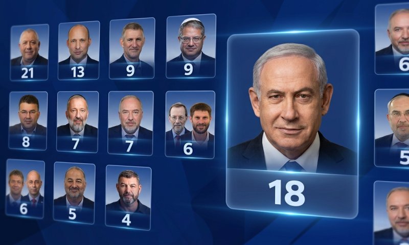 סקר חדש: הליכוד מתחזק ל-18 מנדטים, הקואליציה שומרת על יתרון