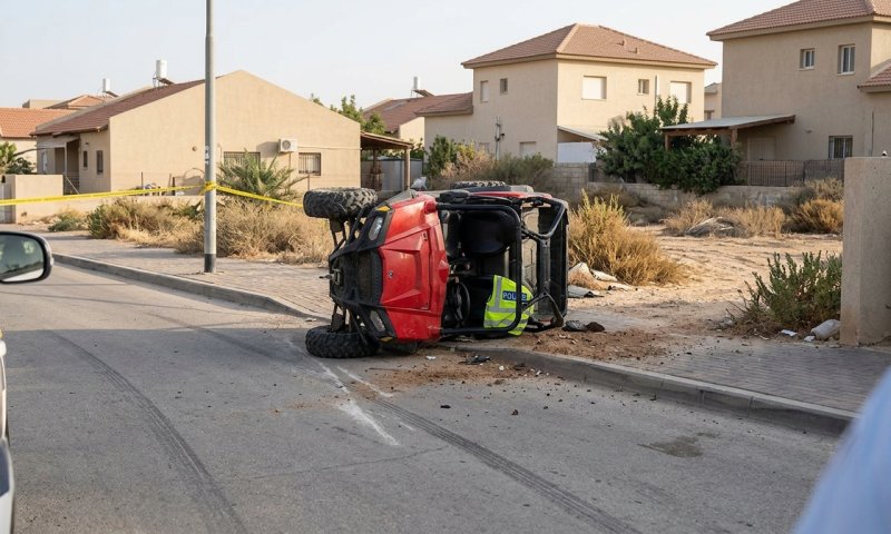 גבר כבן 50 נפצע בינוני לאחר שטרקטורון התהפך ליד צאלים