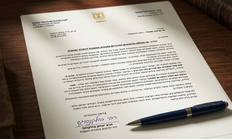 גולדקנופף לנתניהו: הערים החרדיות ביו"ש נשארו מחוץ לתוכנית ההטבות