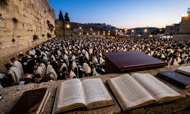 מעל 100 אלף חגגו שבועות בכותל: 20 אלף הגיעו לתפילת הוותיקין בזריחה