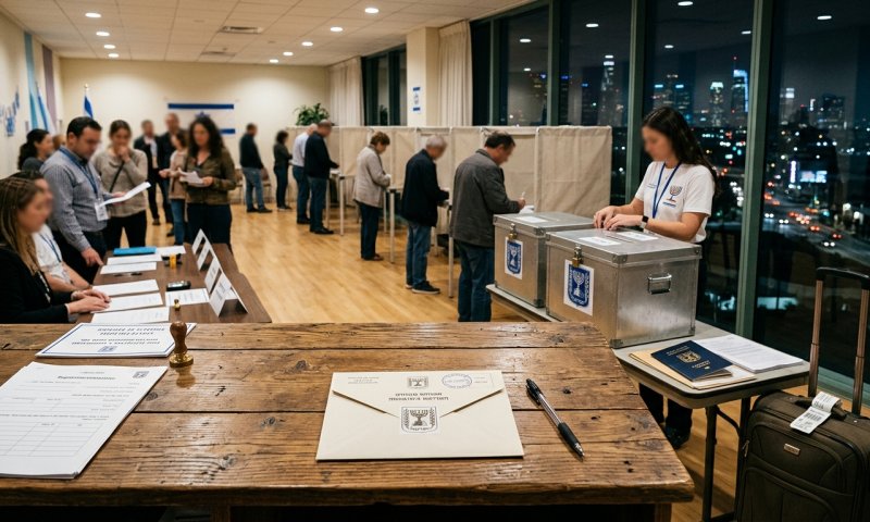 שיא בהצבעות בחו"ל: 86.7% מבעלי הזכות הצביעו לכנסת