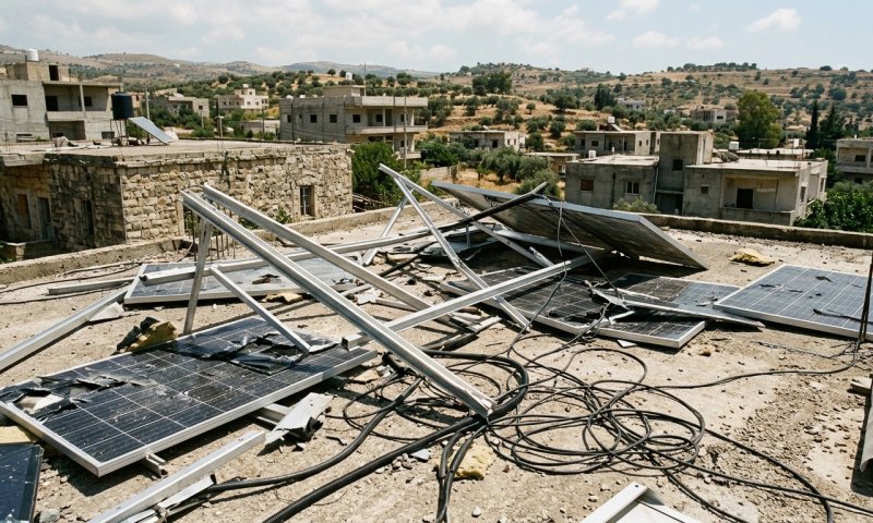 צה"ל תועד הורס פאנלים סולאריים בכפר נוצרי בדרום לבנון