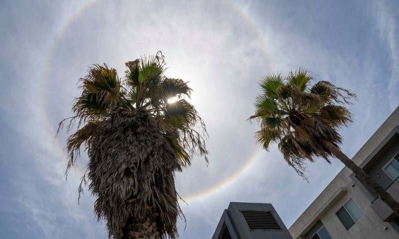 קשת סביב השמש נצפתה הבוקר בשמי ישראל