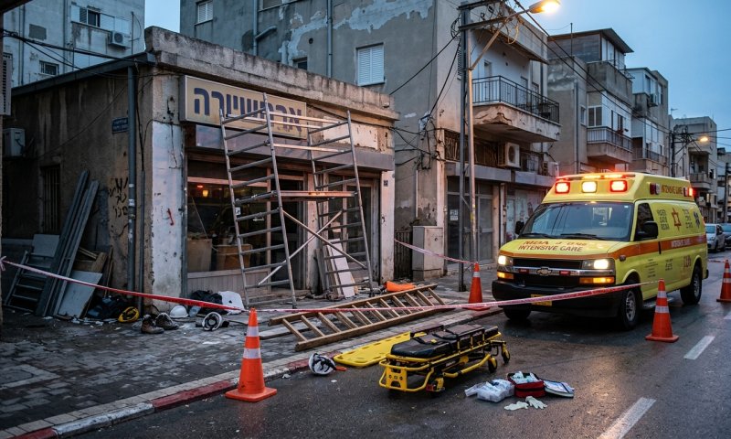 תאונת עבודה קשה בבני ברק: גבר בן 50 פונה לאיכילוב במצב לא יציב