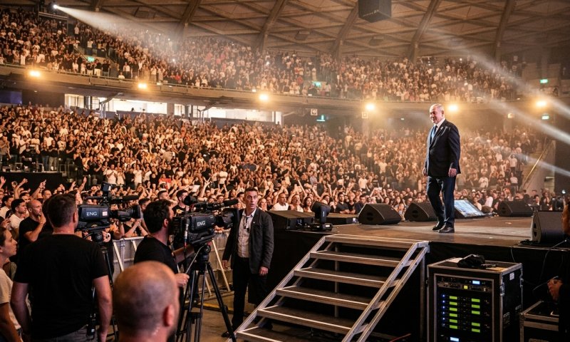 נתניהו הפתיע בהופעה של עדן בן זקן: "יש לנו אהבה והיא תנצח"