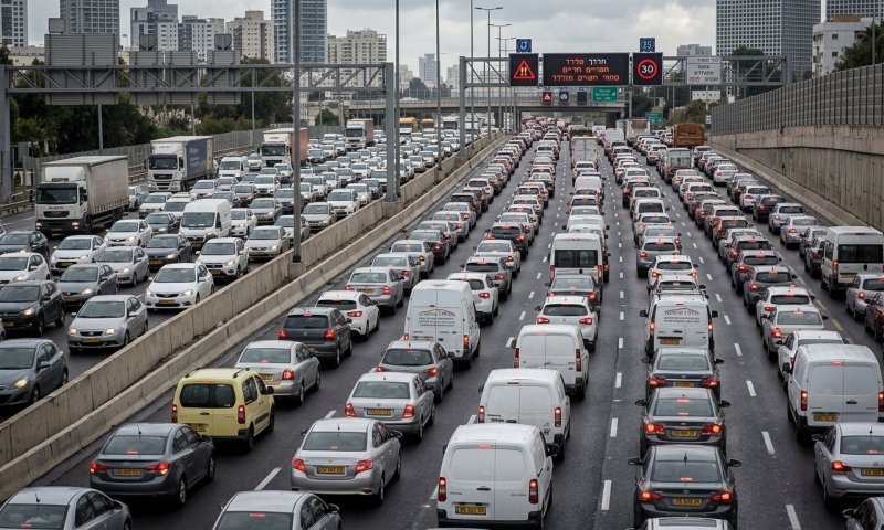 מחקר בנק ישראל: הרחבת כבישים בערים הגדולות רק מחמירה את הפקקים