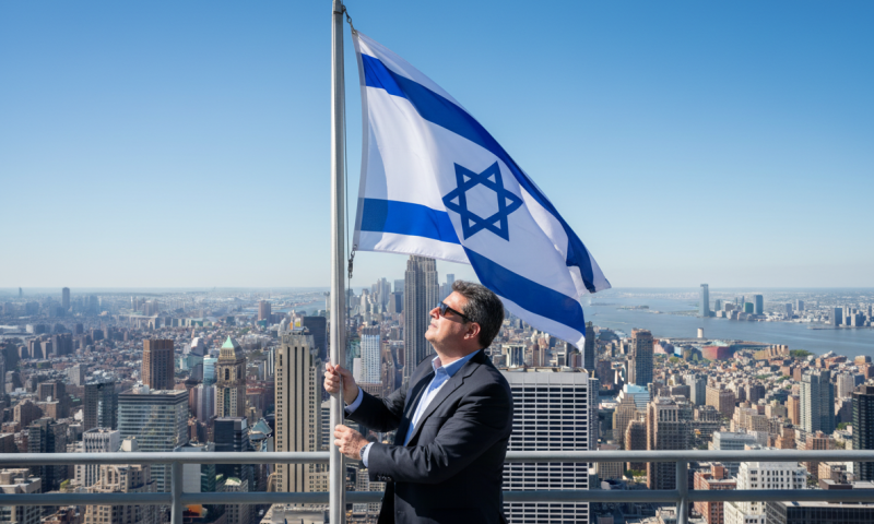 הקונסול הכללי של ישראל הניף דגל בניו יורק לציון יום העצמאות ה-78
