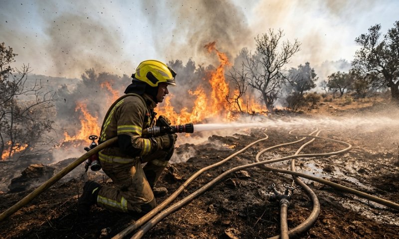 שריפת ענק במושב כסלון: קו הבתים הראשון פונה, עשרות כבאים בשטח