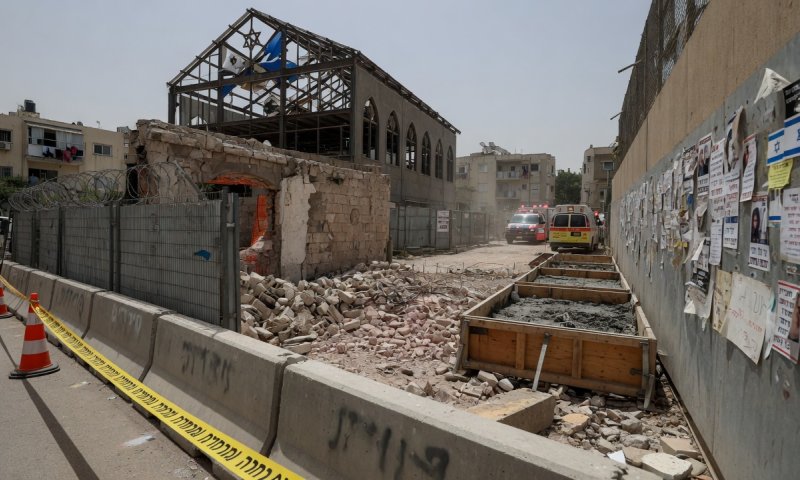 אחרי האסון במקלט: בית שמש בונה מחדש את בית הכנסת שנהרס מטיל