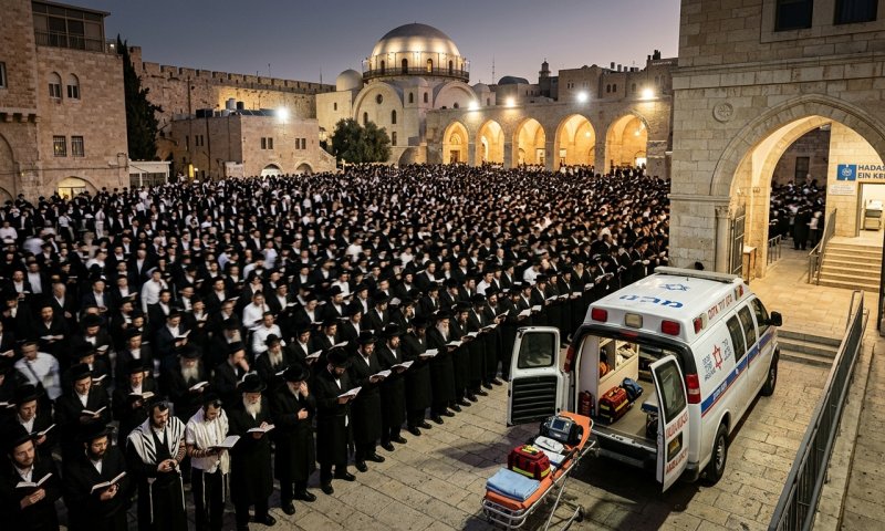 דאגה בבעלזא: האדמו"ר פונה לבית החולים לפני תפילת הסליחות
