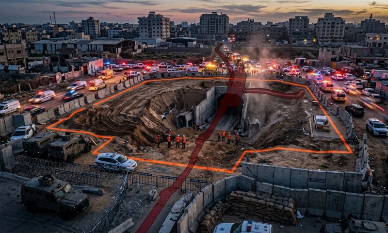 צה"ל השמיד מנהרת ענק שחצתה את הקו הצהוב ברצועת עזה